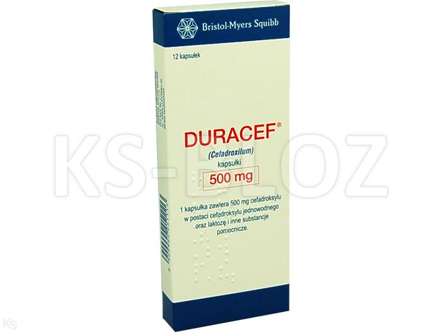 Duracef interakcje ulotka kapsułki 500 mg 12 kaps.
