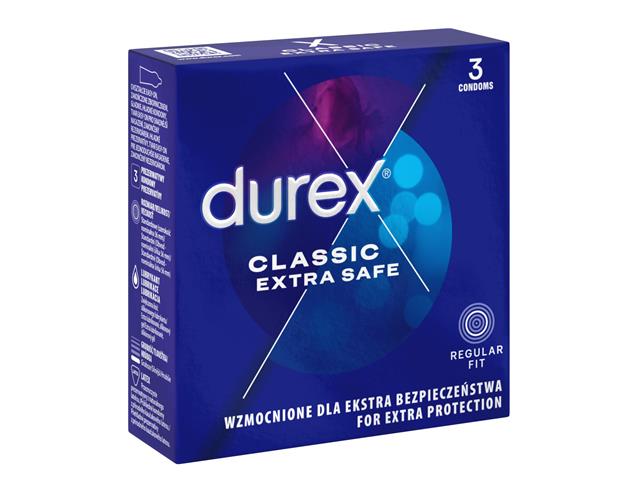 Durex Classic Extra Safe Prezerwatywy interakcje ulotka   3 szt.