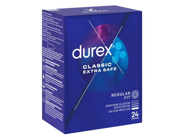 Durex Classic Extra Safe Prezerwatywy interakcje ulotka prezerwatywa - 24 szt.