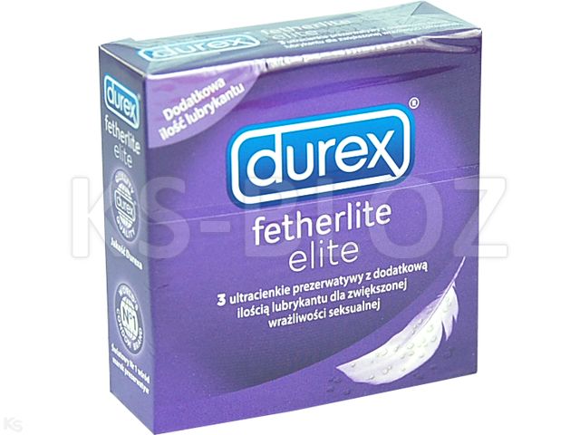 Durex Elite Prezerwatywy interakcje ulotka prezerwatywa  3 szt.