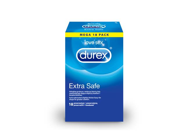 Durex Extra Safe Prezerwatywy interakcje ulotka   18 szt.