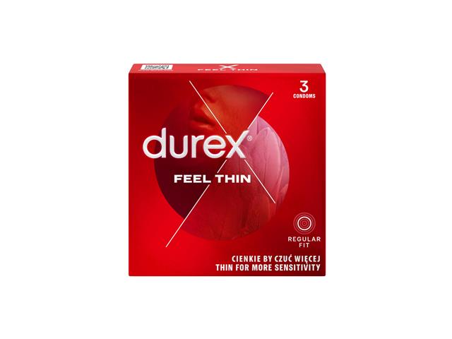 Durex Feel Thin Prezerwatywy interakcje ulotka   3 szt.