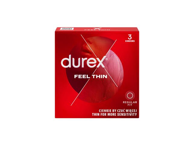 Durex Feel Thin Prezerwatywy interakcje ulotka prezerwatywa - 3 szt.