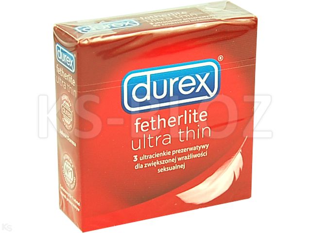 Durex Fetherlite Ultra Thin Prezerwatywy interakcje ulotka prezerwatywa - 3 szt.