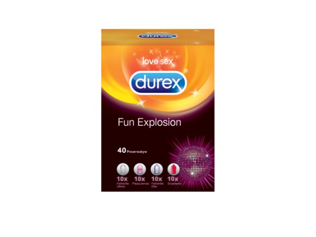 Durex Fun Explosion Prezerwatywy interakcje ulotka   40 szt.