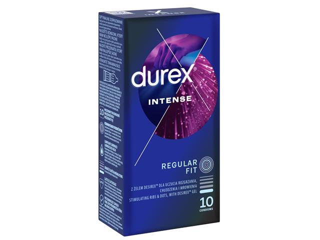 Durex Intense Prezerwatywy interakcje ulotka   10 szt.