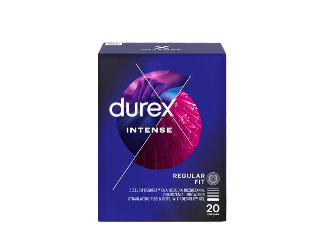 Durex Intense Prezerwatywy z żelem Desirex interakcje ulotka prezerwatywa  20 szt.