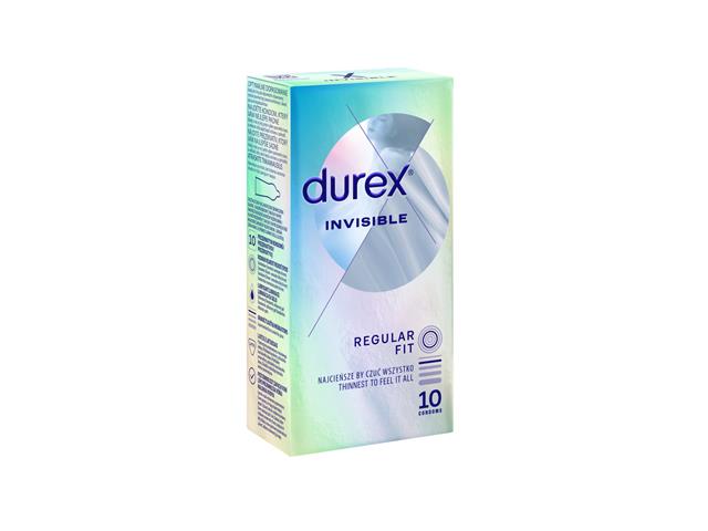 Durex Invisible Prezerwatywy interakcje ulotka prezerwatywa  10 szt.