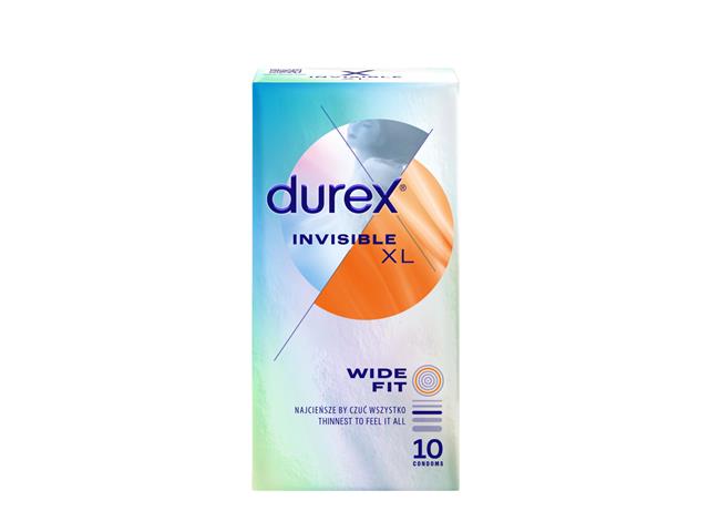 Durex Invisible Prezerwatywy XL interakcje ulotka prezerwatywa  10 szt.