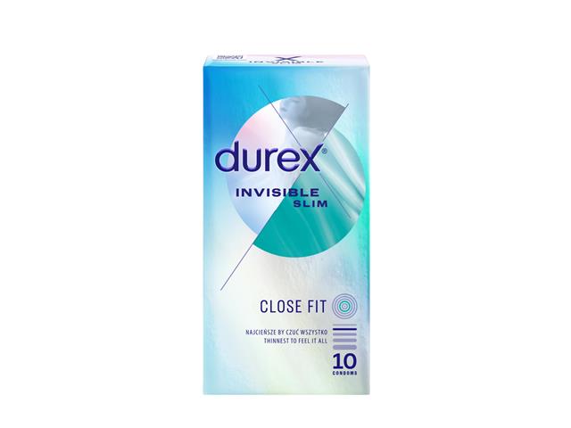 Durex Invisible Slim Fit Prezerwatywy interakcje ulotka prezerwatywa  10 szt.