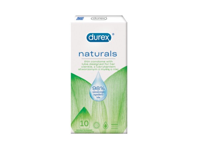 Durex Naturals Prezerwatywy interakcje ulotka prezerwatywa  10 szt.