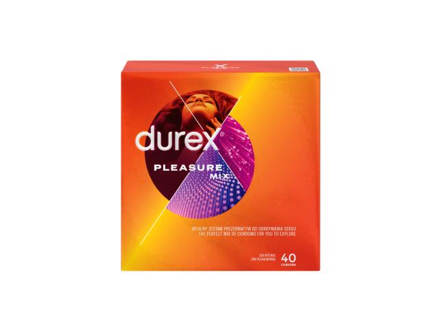 Durex Pleasure Mix Prezerwatywy interakcje ulotka prezerwatywa  40 szt.