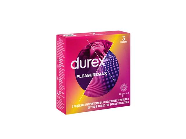 Durex PleasureMax Prezerwatywy interakcje ulotka prezerwatywa  3 szt.