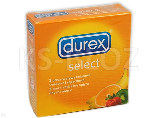 Durex Select Prezerwatywy interakcje ulotka prezerwatywa  3 szt.