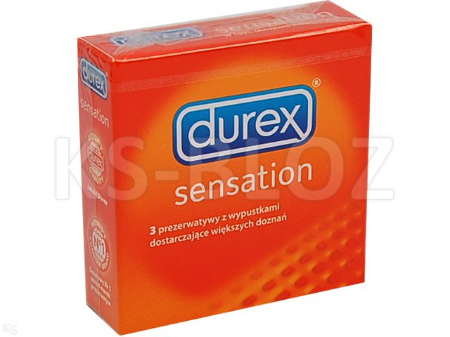 Durex Sensation Prezerwatywy interakcje ulotka   3 szt.