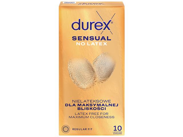 Durex Sensual No Latex Prezerwatywy nielateksowe interakcje ulotka prezerwatywa  10 szt.