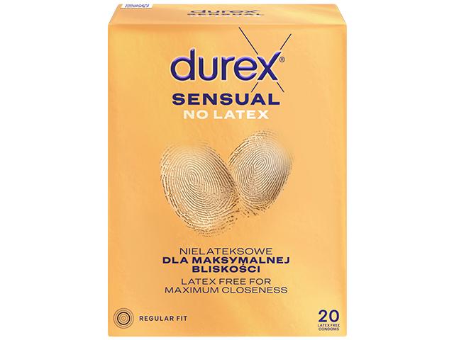 Durex Sensual No Latex Prezerwatywy nielateksowe interakcje ulotka prezerwatywa  20 szt.