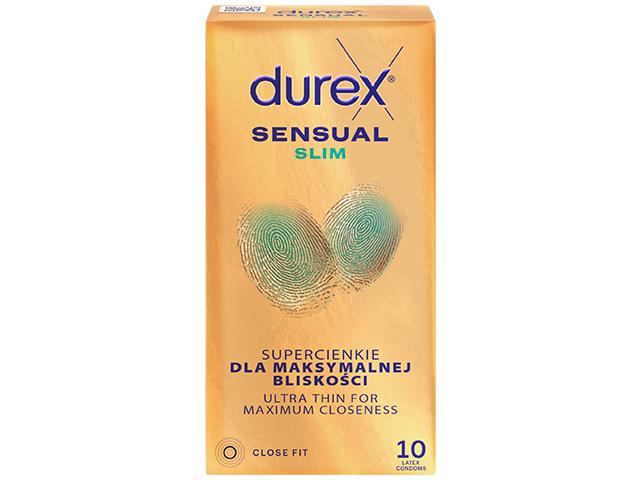 Durex Sensual Slim Prezerwatywy supercienkie interakcje ulotka prezerwatywa  10 szt.