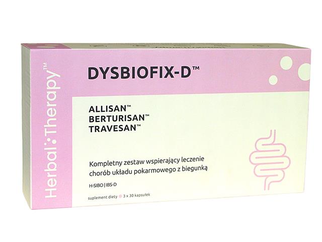 Dysbiofix-C Zestaw Allisan + Travesan interakcje ulotka kapsułki - 2 op. po 30 kaps. (+ 30 kaps.)