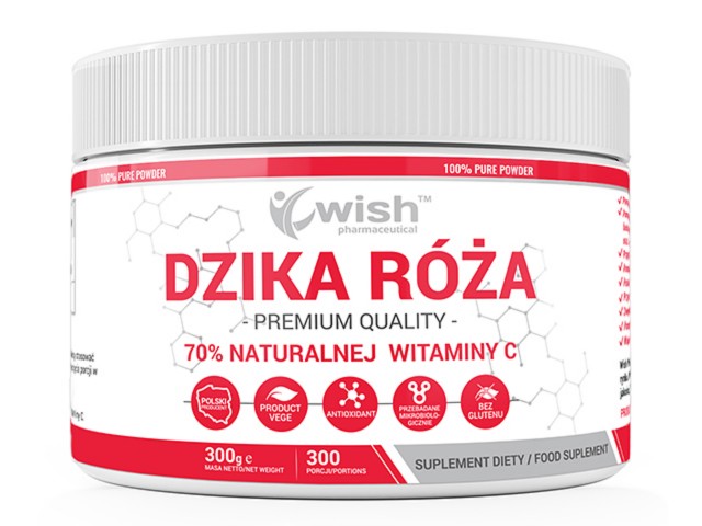 Dzika Róża 70% Naturalnej Witaminy C interakcje ulotka proszek  300 g