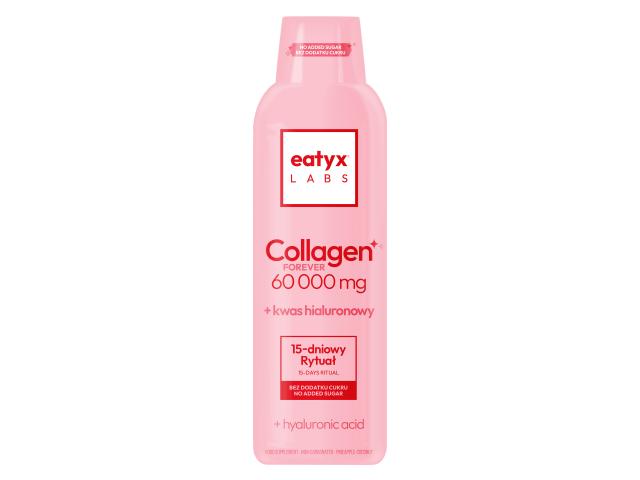 Eatyx Labs Collagen Forever 60 000 mg + kwas hialuronowy interakcje ulotka płyn doustny - 500 ml