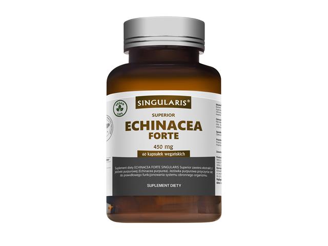 Echinacea Forte 450 mg Singularis Superior interakcje ulotka kapsułki z roślinnej celulozy  60 kaps.
