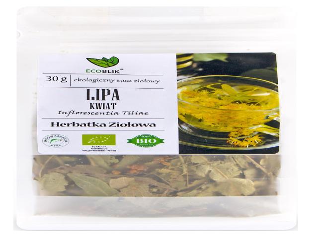 Ecoblik Lipa Kwiat Herbatka ziołowa interakcje ulotka herbata  30 g