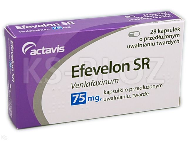 Efevelon SR interakcje ulotka kapsułki o przedłużonym uwalnianiu twarde 75 mg 28 kaps.