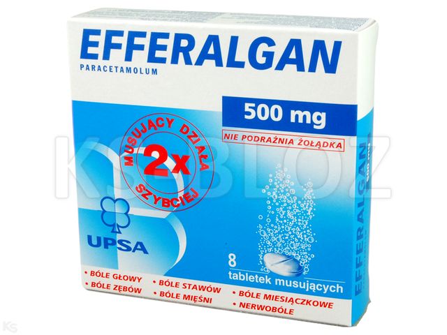 Efferalgan interakcje ulotka tabletki musujące 500 mg 8 tabl.
