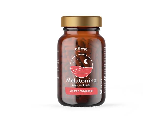 Efime Melatonina Szybsze Zasypianie interakcje ulotka kapsułki - 60 kaps.
