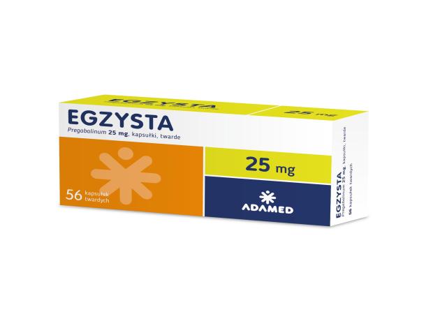 Egzysta interakcje ulotka kapsułki twarde 25 mg 56 kaps.