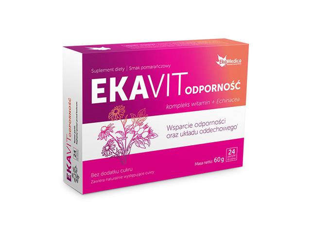 Ekavit Odporność interakcje ulotka pastylki do ssania - 24 pastyl.
