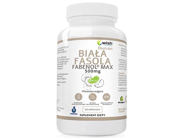 Ekstrakt Biała Fasola Fabenol Max 500mg interakcje ulotka kapsułki - 90 kaps.