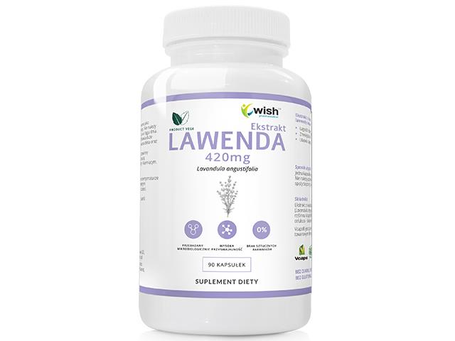 Ekstrakt Lawenda 420mg Lavandula angustifolia interakcje ulotka kapsułki - 90 kaps.