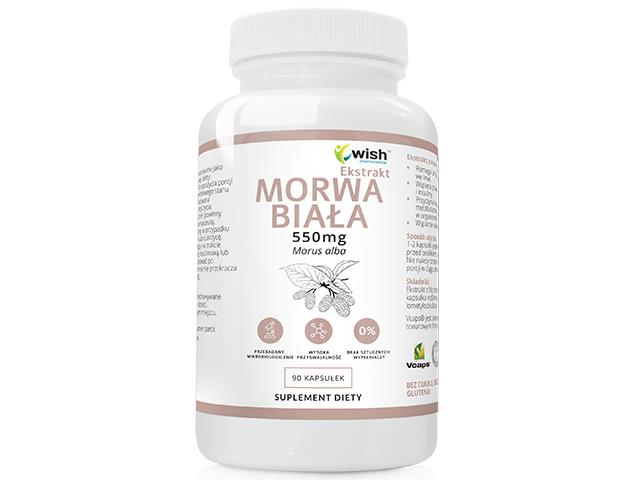 Ekstrakt Morwa Biała 550mg interakcje ulotka kapsułki - 90 kaps.