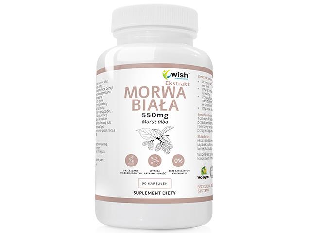 Ekstrakt Morwa Biała 550mg interakcje ulotka kapsułki  90 kaps.