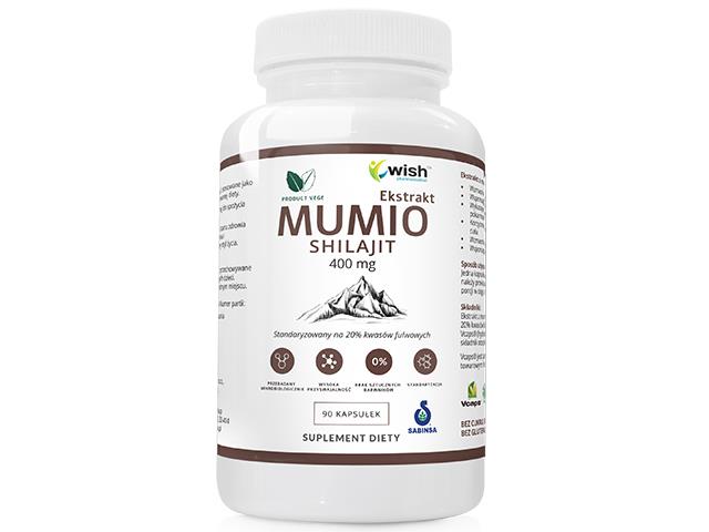 Ekstrakt Mumio Shilajit 400 mg interakcje ulotka kapsułki  90 kaps.