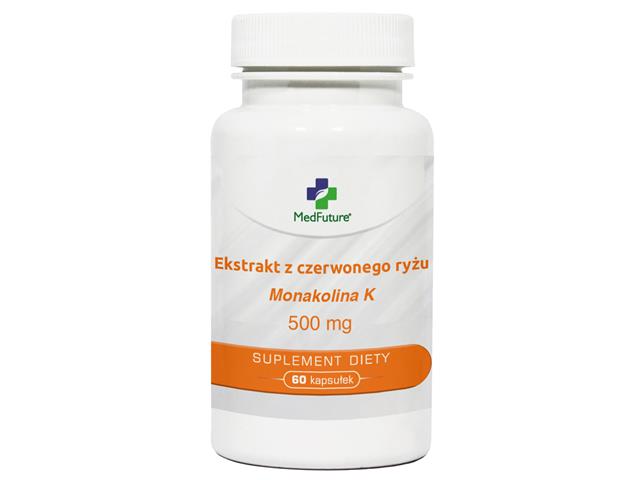 Ekstrakt z czerwonego ryżu Monakolina K 500 mg interakcje ulotka kapsułki - 60 kaps.