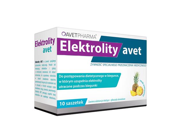 Elektrolity Avet interakcje ulotka  - 10 sasz.
