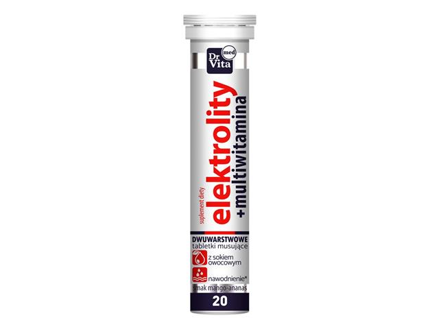 Elektrolity + Multiwitamina interakcje ulotka tabletki musujące - 20 tabl.
