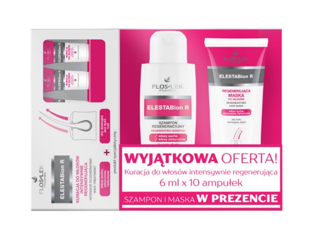 ELESTABion R Terapia d/wł.intens.regener. Szampon + Maska + Kuracja d/włos. interakcje ulotka zestaw  150 ml | + 200 ml + 10x6 ml