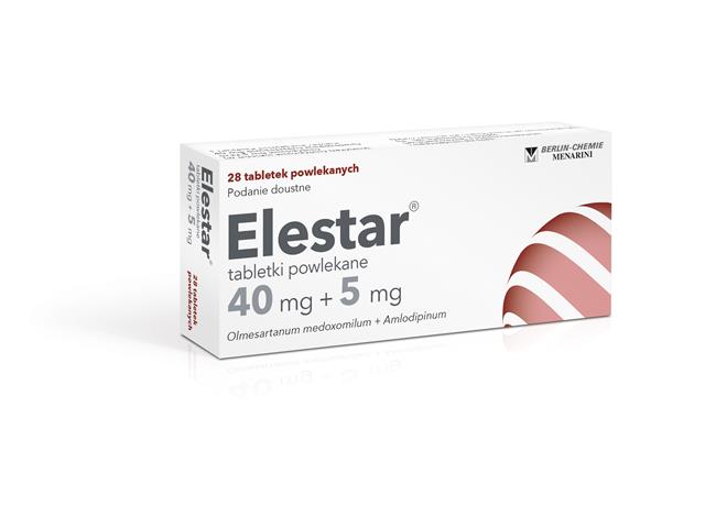 Elestar interakcje ulotka tabletki powlekane 40mg+5mg 28 tabl.