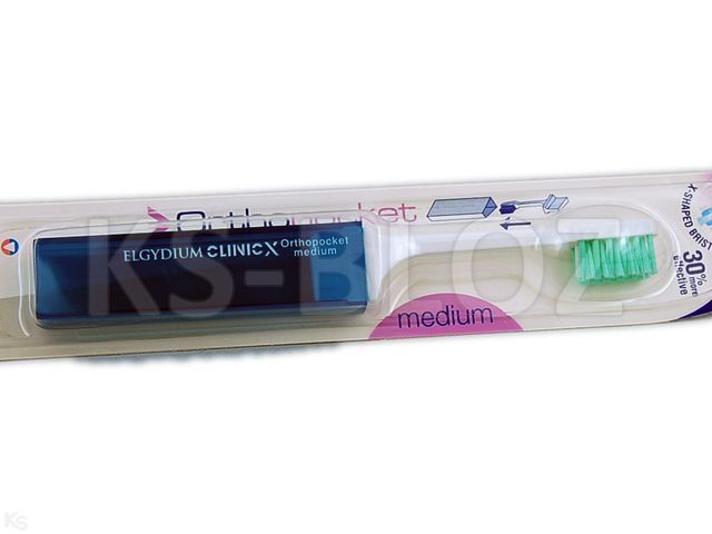 Elgydium Clinic X Orthopocket Szczoteczka do mycia zębów medium interakcje ulotka szczotka  1 szt. (etui)