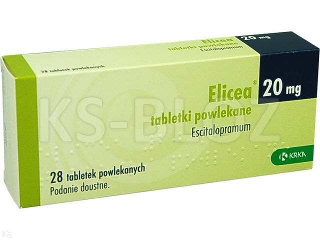 Elicea interakcje ulotka tabletki powlekane 20 mg 28 tabl. | 4 blist.po 7 szt.