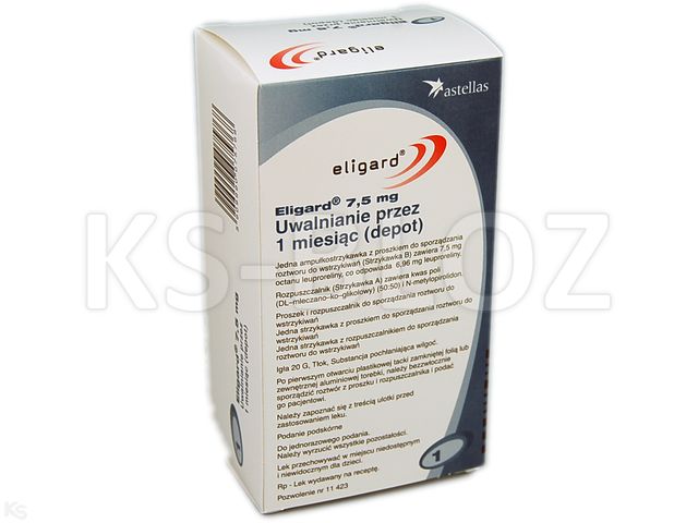 Eligard 7,5 mg interakcje ulotka proszek i rozpuszczalnik do sporządzania roztworu do wstrzykiwań 7,5 mg 1 zest. (tacki)