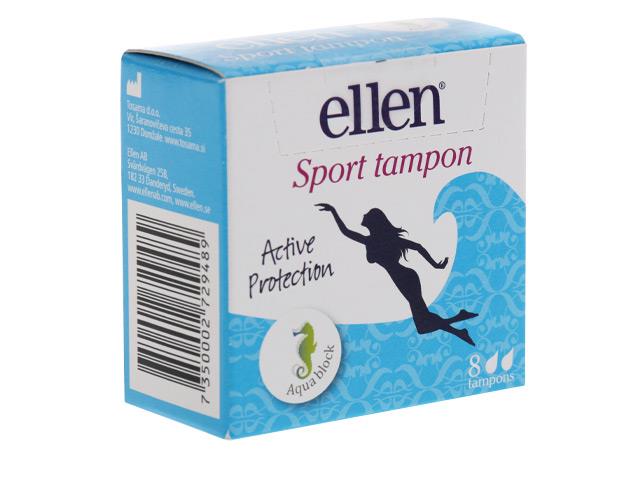 ELLEN Sport Aqua Block Tampony na basen interakcje ulotka tampon - 8 szt.