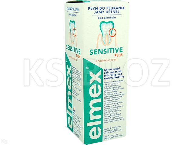 Elmex Sensitive Plus Płyn do płukania jamy ustnej interakcje ulotka   400 ml