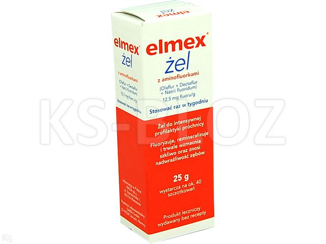 Elmex Żel do fluoryzacji interakcje ulotka żel 12,5 mg/g 25 g