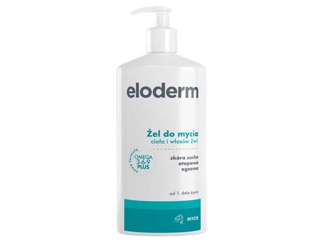 Eloderm Żel do mycia ciała i włosów 2w1 interakcje ulotka   400 ml