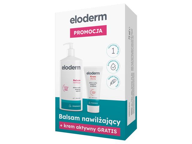 Eloderm Zestaw Balsam nawilżający + Krem aktywny interakcje ulotka zestaw  400 ml + 75 ml